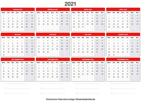 Kalender januar 2021 :beste vorlagen kostenlos pdf und jpg. Monatskalender 2021 Zum Ausdrucken Kostenlos