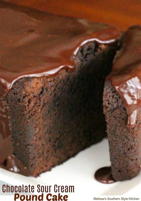 Chocolate Sour Cream Pound Cake