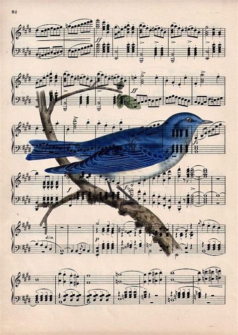 Birds Sheet Music Art Musical Art Sheet Music Crafts