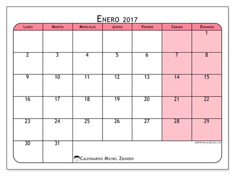 Gratis Calendarios Para Enero 2017 Para Imprimir Calendarios 2017