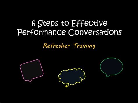 6 Steps To Effective Performance Conversations