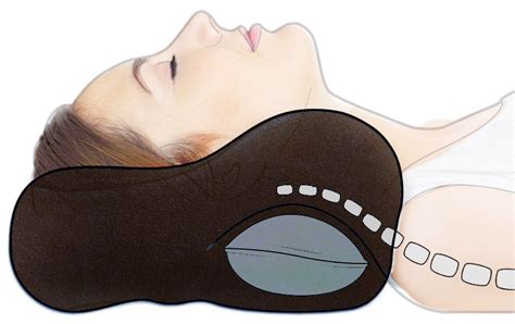 Chiropractic pillow for neck pain, effectively relieve pain, neck tension pain, nerve compression, disc herniation, headache, shoulder pain, neck pain caused by discomfort. Award-Winning Chiropractic Neck Pillow, Medium, Black, Best for Sofa and Bed, Cervical Support ...