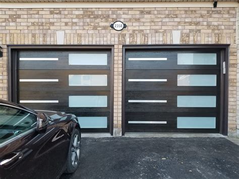 Modern Garage Doors Stainless Steel Glass Strip Modern Doors