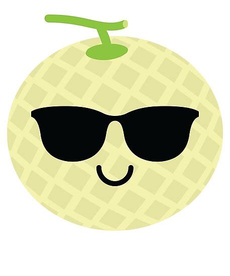 Melon Emoji Cool Sunglasses Photographic Print By Teeandmee Redbubble