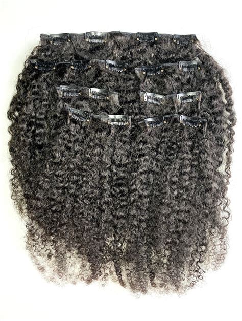 Afro Kinky Curls Clip Ins Extensions C A Etsy