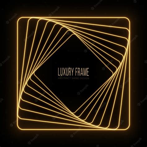 Premium Vector Golden Glitter Frame With Glowing Particles