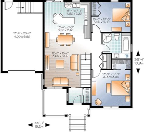 Weathertight 2 Bedroom Bungalow 22331dr Architectural Designs