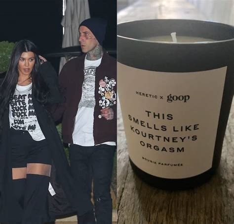 Kourtney Kardashian Ganha De Presente Do Namorado Travis Barker Uma Vela Com Cheiro De Orgasmo