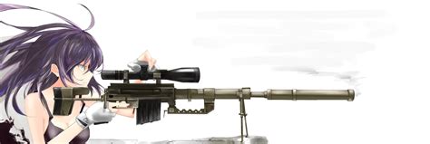Wallpaper Gun Anime Girls Weapon Soldier Sniper