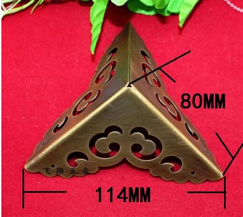 80mm Side Corners Ming Chinese Antique Copper Corners Clouds Copper Wrap Angle Large Angle