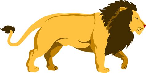 Download Hd Vector Lion Walking Clip Art Lion Walking Transparent Png