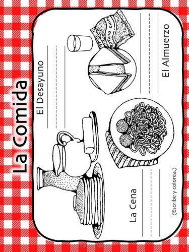 Spanish Food Vocabulary 11 Fun Worksheets Teaching Resources