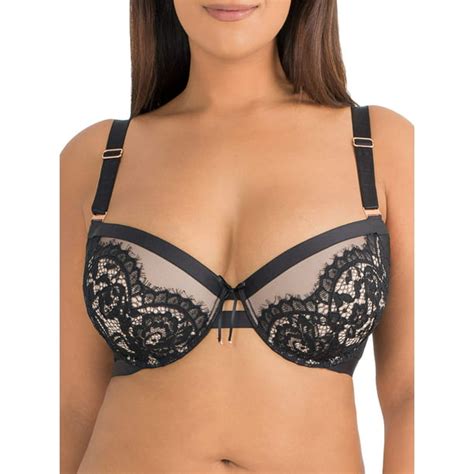 Smart And Sexy Women S Curvy Lace And Mesh Demi Push Up Bra Style Sa903