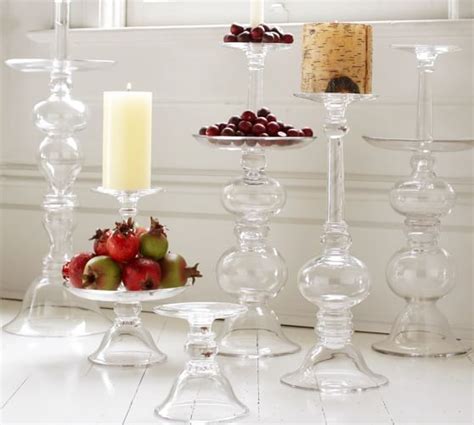 Addison Glass Candle Holders Pottery Barn Candles Glass Candle