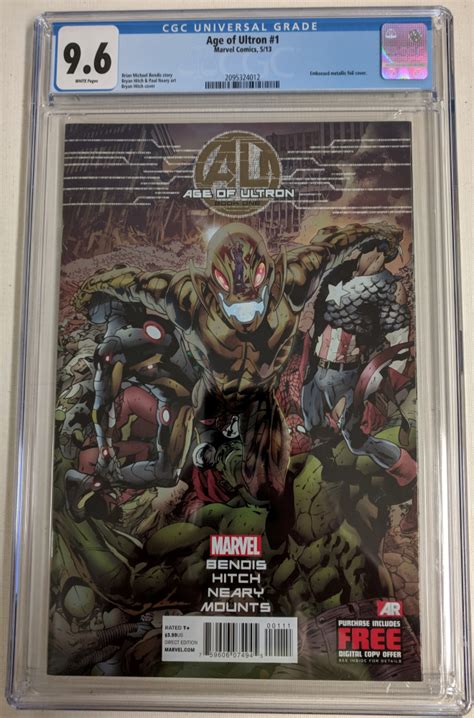 2013 Age Of Ultron Issue 1 Marvel Comic Book Cgc 96 Pristine