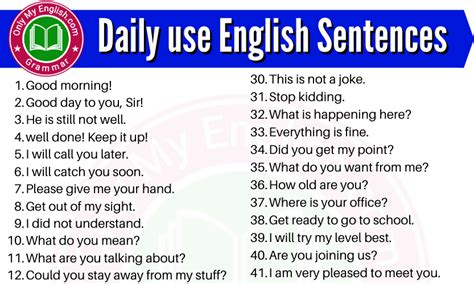 100 Daily Use English Sentences Conversations English Sentences
