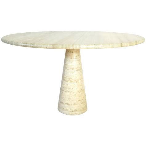 While our design consultants in select cities will work with you to customize room designs, we are unable to customize products. Italian Travertine Round Marble Dining or Center Table For Sale at 1stdibs