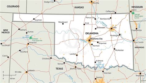 Map Of Oklahoma And Arkansas Maping Resources
