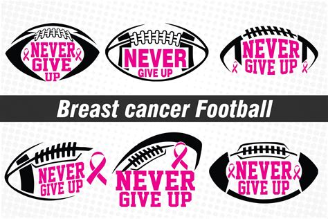 Breast Cancer Svg Pink Ribbon Football Graphic By Jennadesignsstore Creative Fabrica