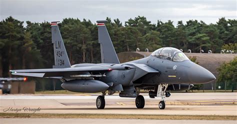 Usafe F15e Strike Eagle Taxing Out To Depart From Raf Lake Flickr