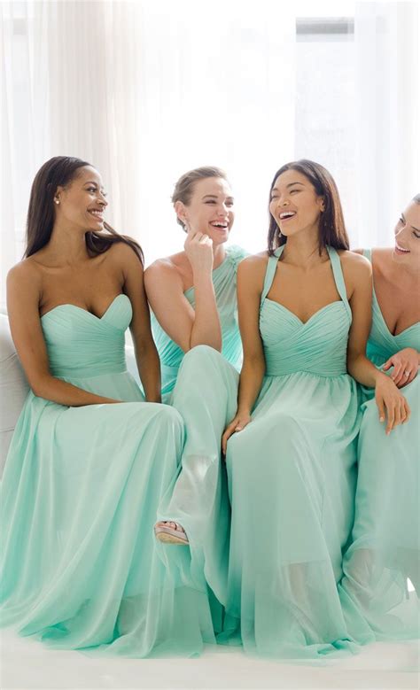 Dress Your Girls To Impress Flattering Styles In A Variety Of Colors Mint Bridesmaid Dresses