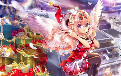 Anime Girl Christmas Wallpapers Top Free Anime Girl Christmas Backgrounds Wallpaperaccess