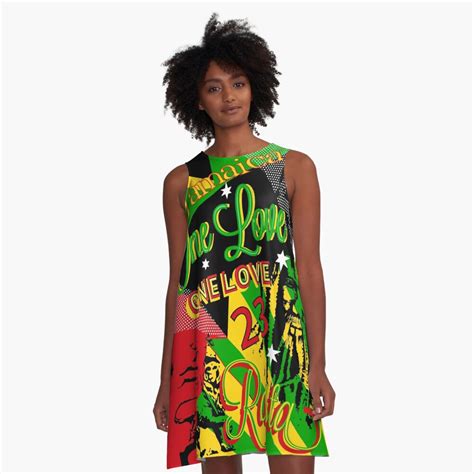 jamaican rasta one love party a line dress for sale by rastaseed redbubble