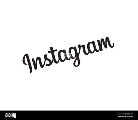 Instagram Wordmark Black Rotated White Background Logo Brand Name