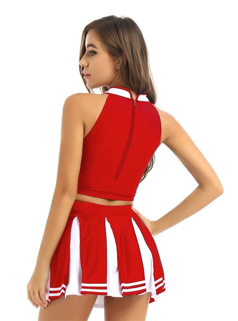 red cheerleader girl uniform costume cheerleader costume sports costume themes costumes au