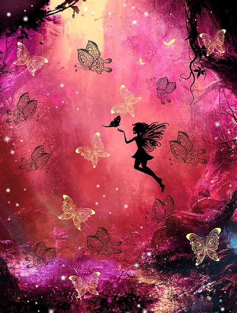 720p Free Download Fairy Butterfly Forest Pink Sparkle Universe