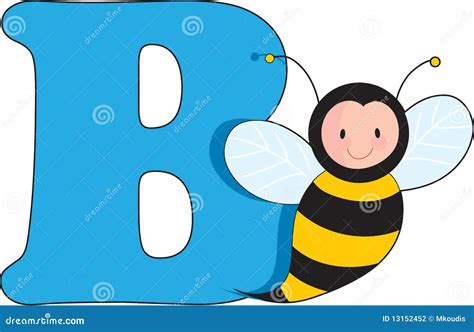 Letter B With A Bee Stock Vector Illustration Of Alphabet 13152452