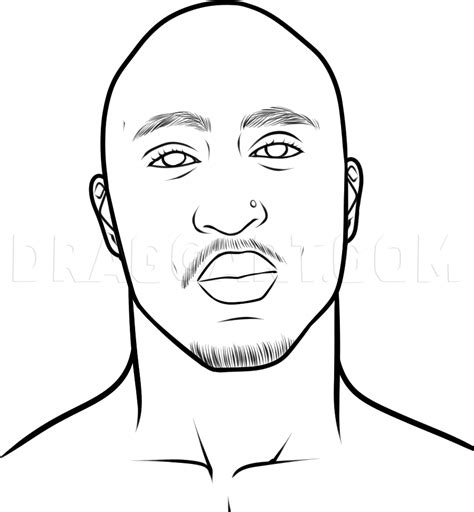 How To Draw 2pac 2pac Step By Step Drawing Guide By Dawn Dragoart