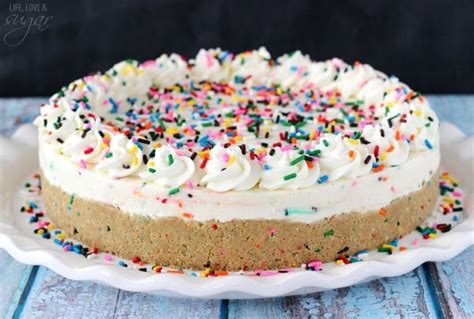 No Bake Funfetti Cheesecake Life Love And Sugar