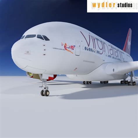 3d A380 Virgin Atlantic