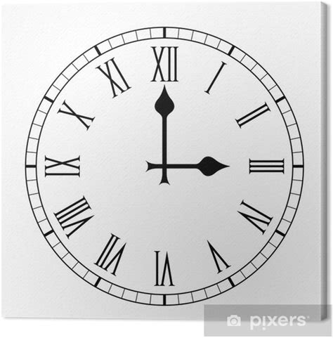 A nice collection of 10 clock face images! Plain Roman Numeral Clock Face on White Canvas Print ...