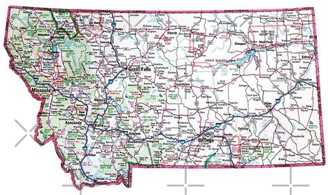 Printable Highway Map Of Montana