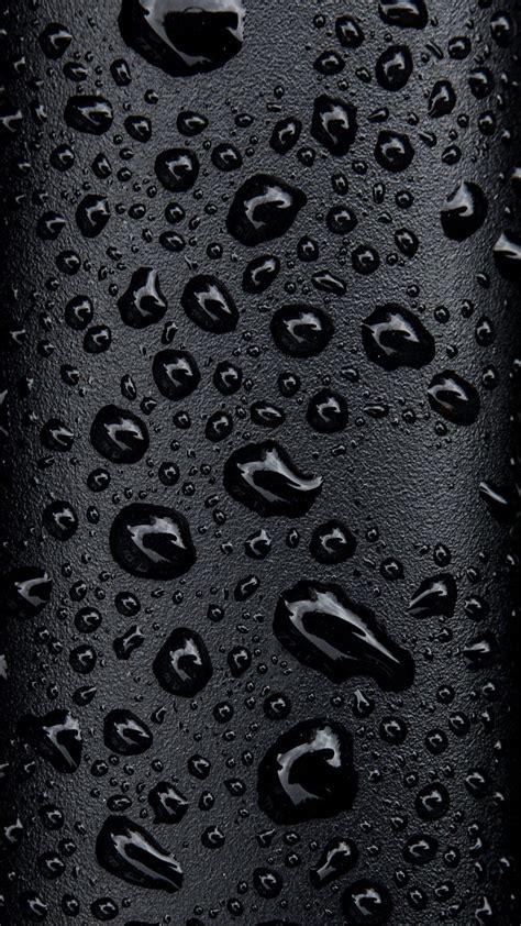 Black Raindrops Hd Smartphone Wallpaper Black Phone