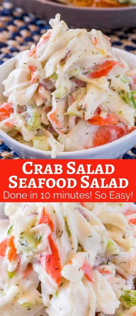 Crab Salad Seafood Salad Recipe Video Dinner Then Dessert