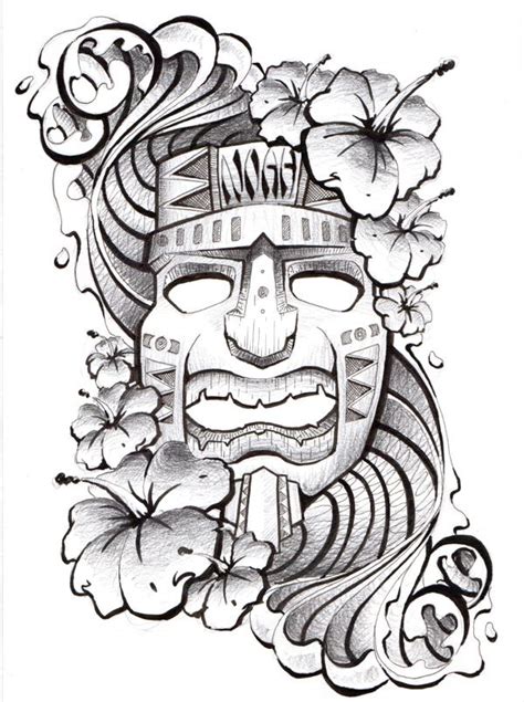 Hawaiian Tattoo By Todd Robinson Via Behance Hawaiian Tattoo Tiki