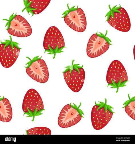 Theme Big Colored Seamless Strawberry Bright Berry Pattern For Seal