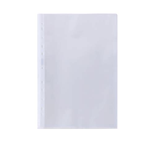 A4 Plastic Punched Pockets Folders Filing 11 Holes 100 Pieces