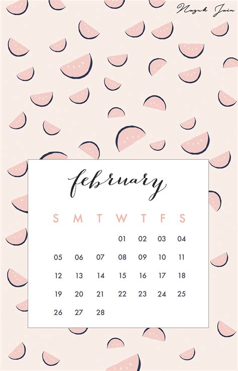 February Free Calendar Printables 2017 By Nazuk Jain Calendar
