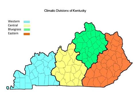 National Weather Service Kentucky Climatic Regions Us Geological Survey