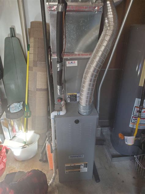 Return vent installed in back of furnace. : HVAC