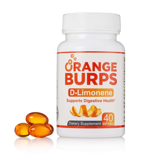Mih Products Orange Burps D Limonene Softgels All Natural Orange