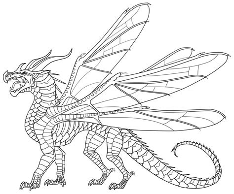 Wings Of Fire Skywing Dragon Coloring Pages