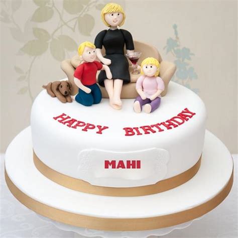There is no one who is more eligible to my love than my mother. Happy Birthday Dear Mom Round Cake With Your Name