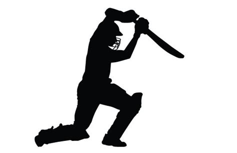 Cricket Bating Silhouette Vector Cricket Poster Cricket Logo