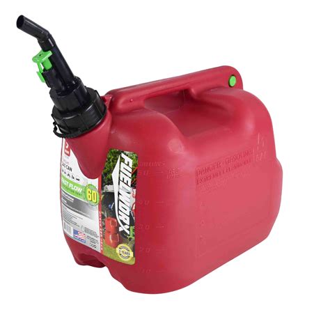 Fuelworx Red 5 Gallon Stackable Fast Pour Gas Fuel Can CARB Compliant ...