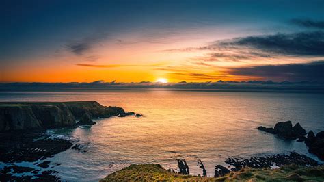 1920x1080 Aberdeen Coast Sunrise Scotland 5k Laptop Full Hd 1080p Hd